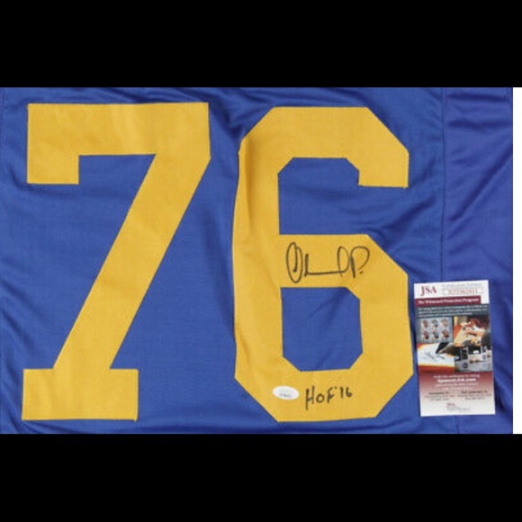 🆕 Orlando Pace Signed Rams Jersey Ins"HOF 16" (JSA COA) - Picture 3 of 3